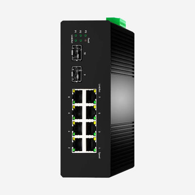 20Gbps Layer 2+ Managed Switches 8GE 2SFP Industrial Gigabit Switch FCC CE