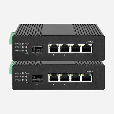 4 RJ45 And 1 SFP Industrial Gigabit Ethernet Switch With EMC Protection Level