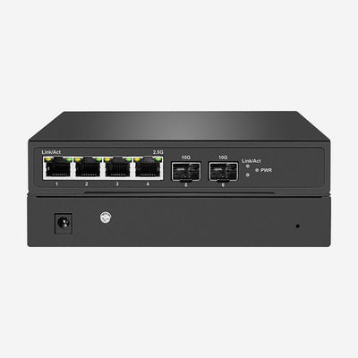 4 10/100/1000/2500 Mbps RJ45 Ports Interface Smart 2.5 Gigabit Switches With 2 10Gbps SFP+ Ports For Home