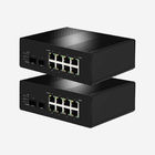 IP30 20Gbps Industrial Ethernet Switch With 8 Gigabit RJ45 Ports 2G SFP Power Over Ethernet Switch