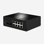 Wireless / Wired Connection Industrial Ethernet Switches With 2 SFP 8 PoE RJ45 Ports