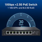 2.5Gbps 60Gbps 54V/2.2A PoE Switch With 1 10G Uplink 100BASE-TX UTP Category 5e/6 Cable