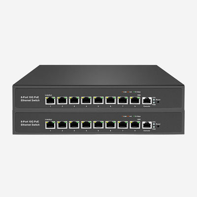 8 PoE RJ45 Layer 3 10gb Switch With VLAN, RSTP/MSTP, ERPS Ring Network Support