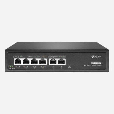 6 PoE RJ45 Ethernet Fiber Copper 100 Mbps Switch Supporting IEEE 802.3 Standards For Mesh Networking