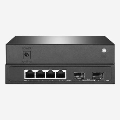 1.5Mbit Cache Unmanaged Ethernet Gigabit Switch With 4 10/100/1000 Mbps RJ45 And 2 SFP