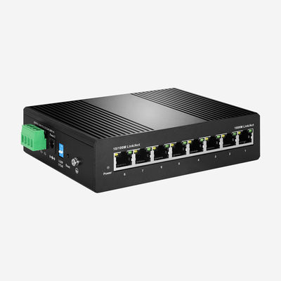 CE ROHS FCC Poe Ethernet Switch 8 Port 10 100 1000M Adaptive RJ45 Ports SR-SHG2008PI