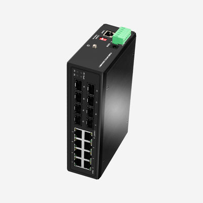 802.1Q VLAN Industrial Managed Ethernet Switch 8GE 8SFP 32Gbps
