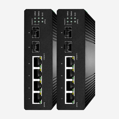 SNMP V1 V2 V3 Industrial PoE Switch Full Gigabit Managed With 4GE 2 SFP, 130W