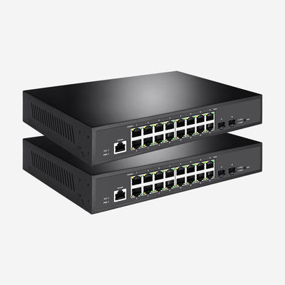 SNMP, ERPS, STP, RSTP 24 Gigabit 16GE 2SFP Enterprise 16 Port Layer 2+ Managed Ethernet Switch