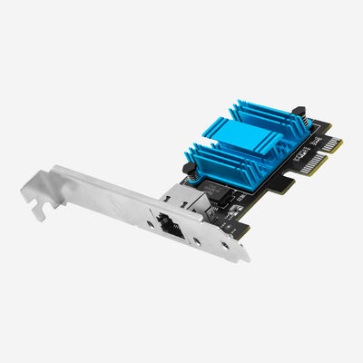 Blue Pci Express Graphics Card 2.5g With 1 RJ45 10 100 1000 2500Mbps Auto Sensing Interface