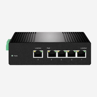 10Gbps Industrial Smart PoE Switch 44V-57V With 4 PoE+ 30W RJ45 Ports And 1 RJ45 Port