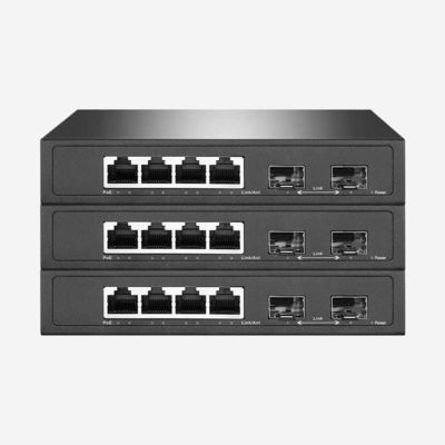 6 Port Unmanaged Ethernet Switch 4 10/100/1000 Mbps RJ45 PoE Ports With QoS Support