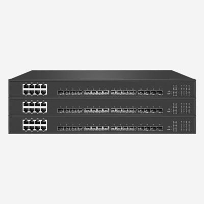 Rack Mounted Full Gigabit 24 Port Unmanaged Switch With 8 RJ45 And 16 SFP Ports