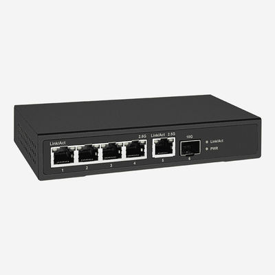 Efficient 2.5 G Ethernet PoE Switch With 5 2.5gb RJ45 And 1 10gb SFP+ Fiber Ports