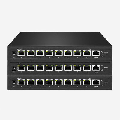 8 Ports RJ45 10Gbps PoE Switch With 1 Console 12KBytes Jumbo Frame