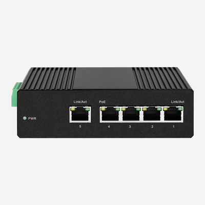 Aluminum constructed Gigabit Industrial Smart Switch With 5 RJ45 Ports / 4 PoE Ports