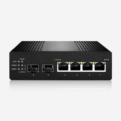 Security 1000 Mbps Layer 2 Managed Gigabit Switch With 4 RJ45 And 2 SFP