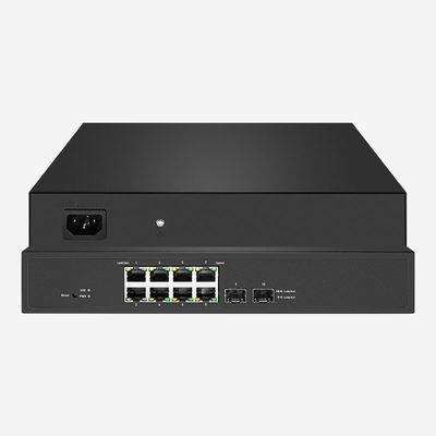8 RJ45 2 SFP Gigabit Smart PoE Switch With 130W PoE Power Output And QoS
